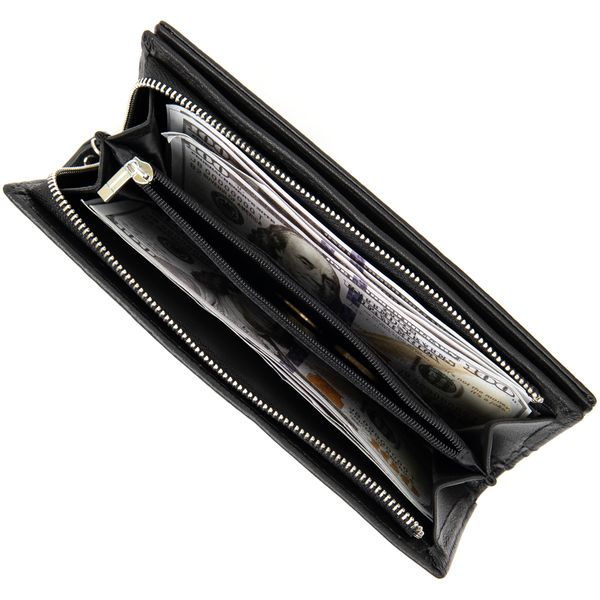 Практичний шкіряний гаманець-клатч ST Leather 19371 Чорний 19371 фото