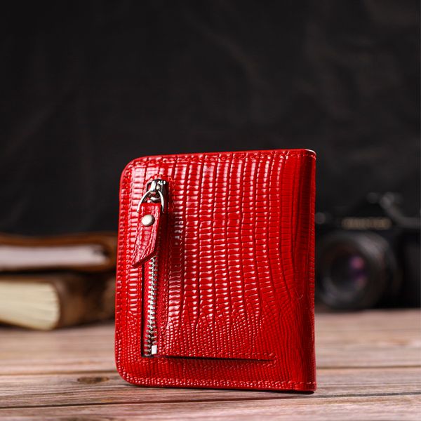 Лакований жіночий гаманець невеликого розміру з натуральної шкіри CANPELLINI 21800 Червоний 21800 фото