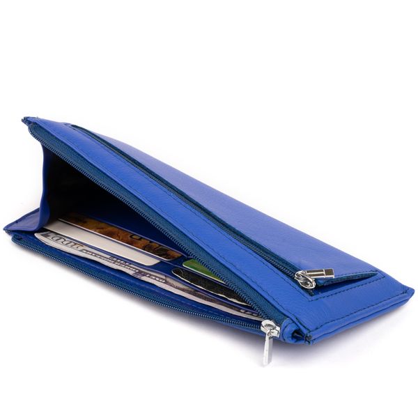 Горизонтальний тонкий гаманець зі шкіри унісекс ST Leather 19329 Синій 19329 фото