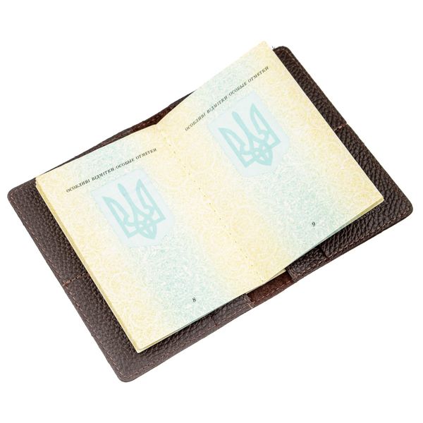 Гаманець-обкладинка для паспорта Shvigel 13960 шкіряна Коричнева 13960 фото