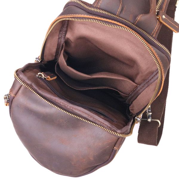 Винтажная мужская сумка через плечо из натуральной кожи 21303 Vintage Коричневая 21303 фото