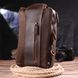 Вінтажна чоловіча сумка через плече з натуральної шкіри 21303 Vintage Коричнева 21303 фото 7