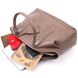 Стильная вместительная женская сумка KARYA 20882 кожаная Бежевый 20882 фото 8