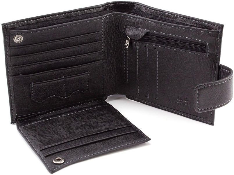 Чорний маленький гаманець чоловічий MD Leather MC 132-a MC 132-a фото